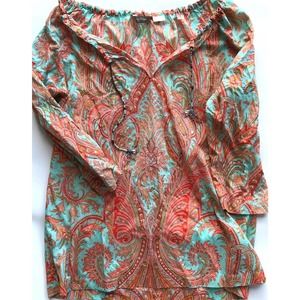 Tommy Bahama Tunic Blouse Size Large
